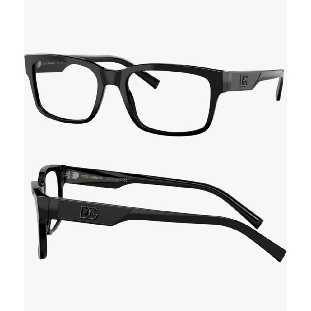 NEW DOLCE & GABBANA DG 3352  Black AUTHENTIC EYEGLASSES 57-20 Made Italy